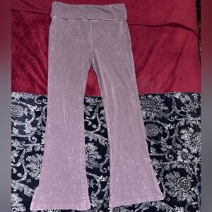 PINK Victoria's Secret Light Purple Iconic Foldover Flared Leggings